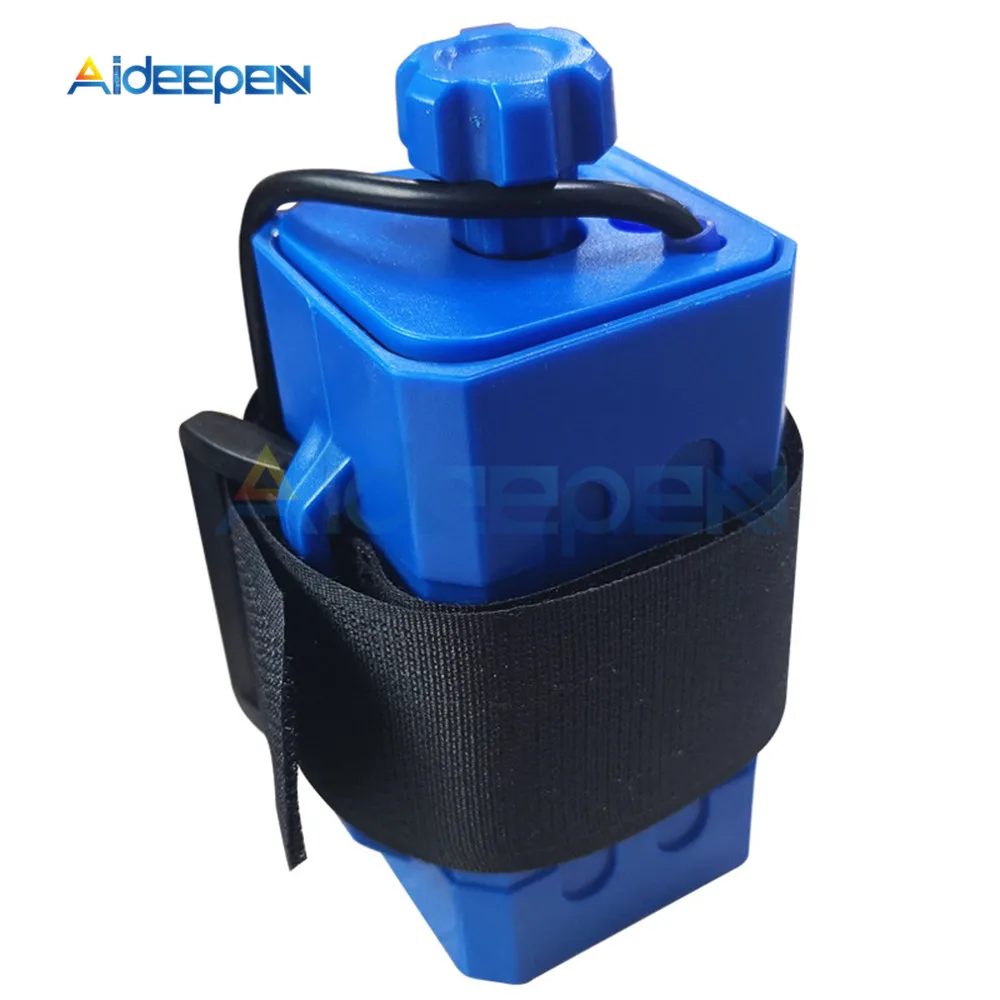 Blue 4x18650 Велоспорт Безопасность водонепроницаемый аккумулятор зарядное устройство коробка светодиодный индикатор литиевая батарея чехол для велосипедного фонаря - Цвет: Blue