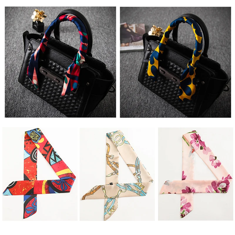 2021 дизайнерский Шелковый обтягивающий шарф Женский ободок для волос шейный