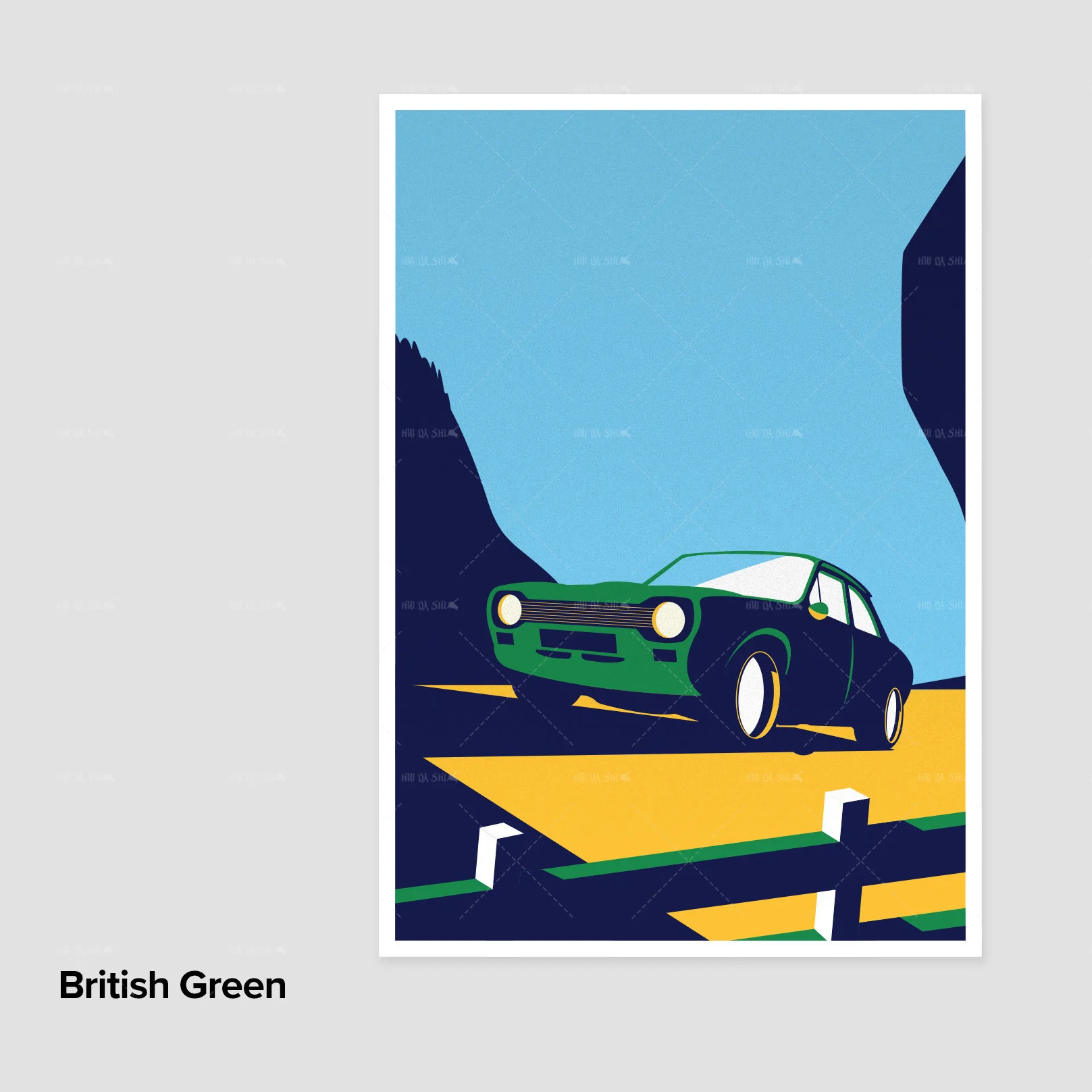 Strona główna Ford Mk 1 Эскорт принчатный на натуральном белом красивый дизайн холщо