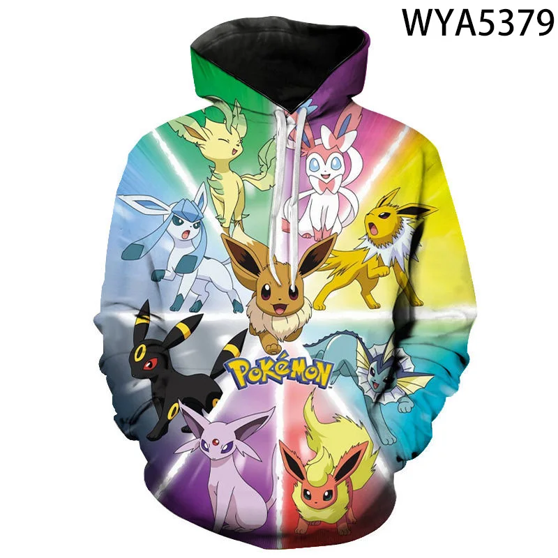 

Anime Pokemon Adult Oversized Children's Pullover Long Sleeve 3d Printing Sweatshirt Hoodie Boys Girls Kids Fashion Casual Tops