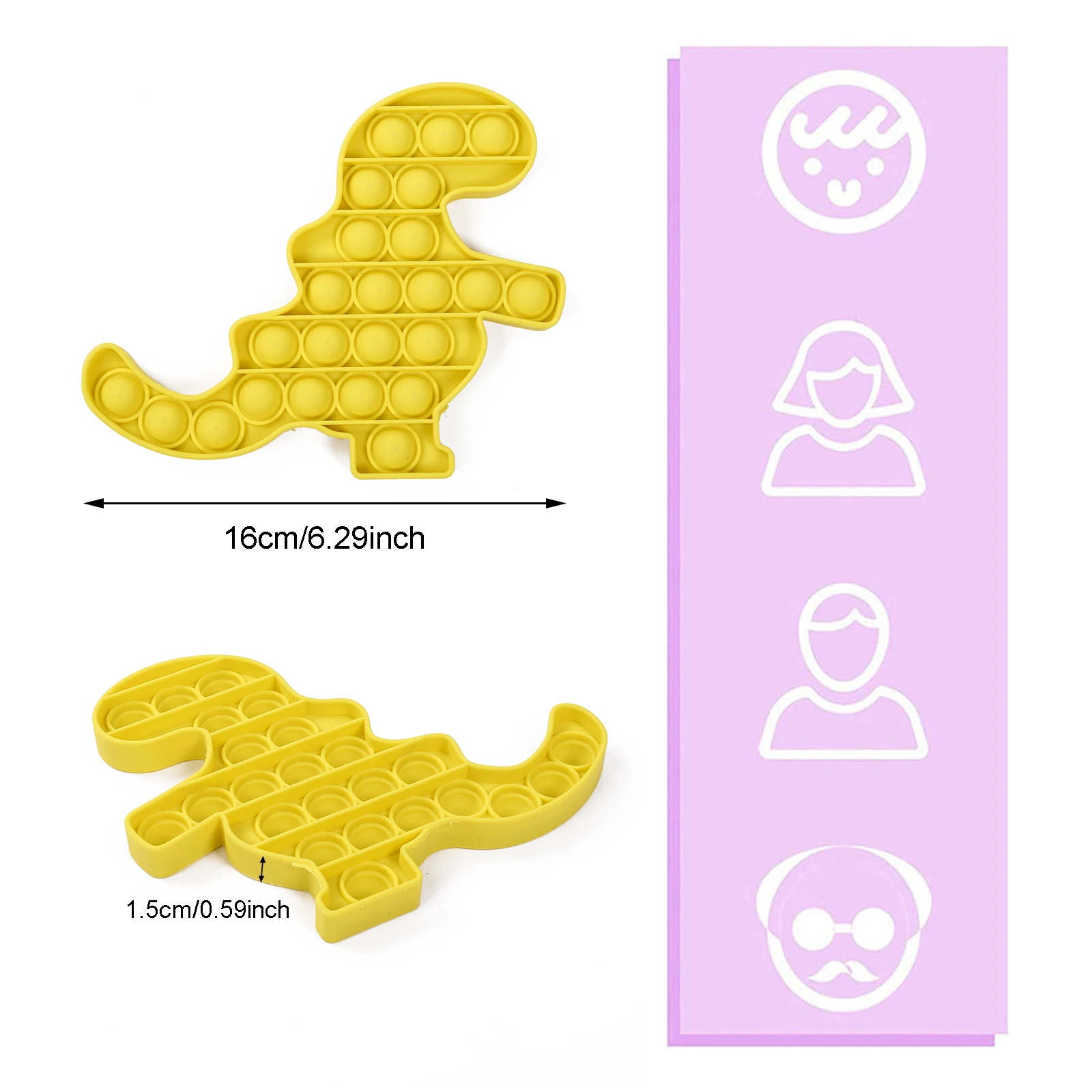 

Push Toy Fun Stress Anxiety Relief Pop Bubble Sensory Toy for Children Adults