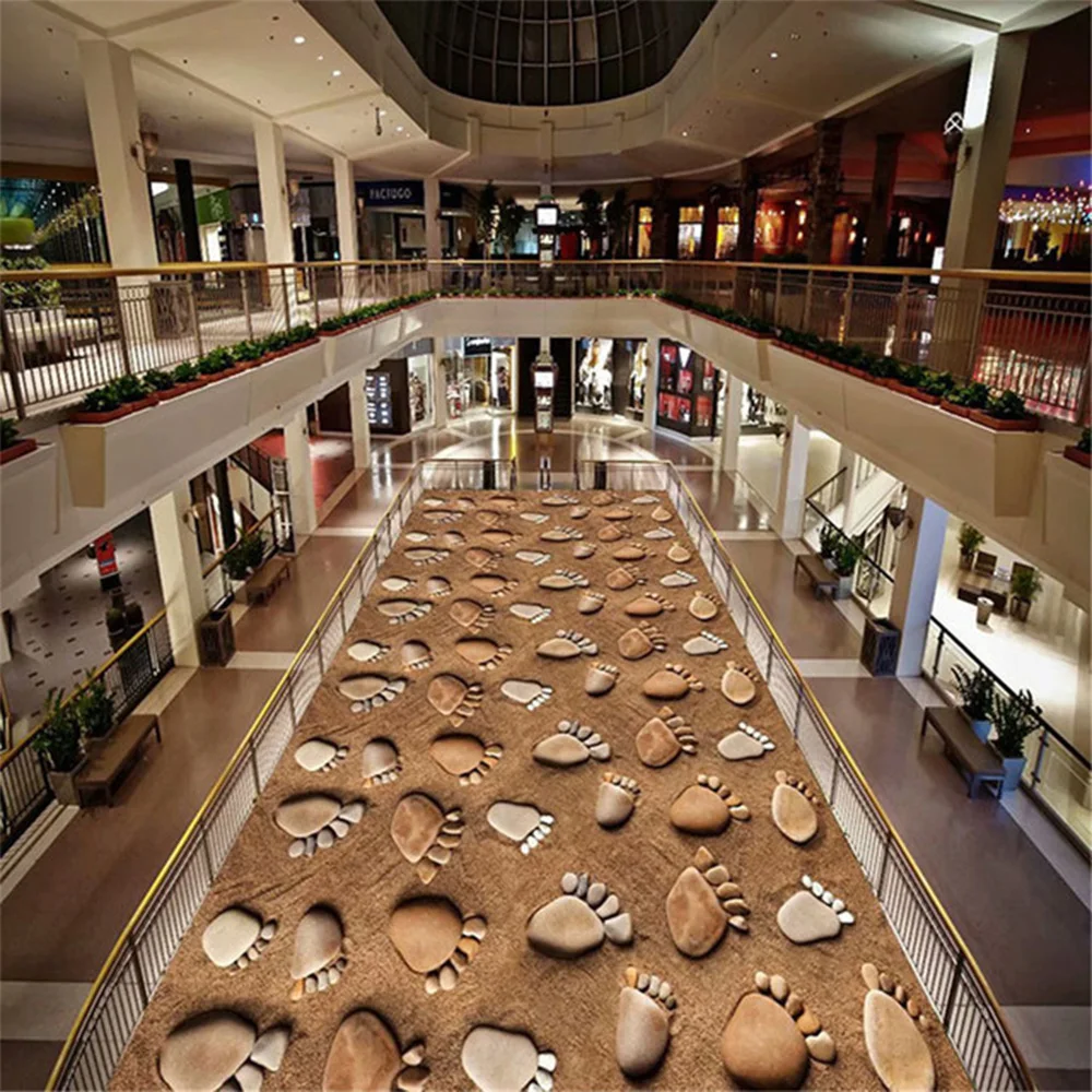 

3D ковер для прихожей, коридора, гостиной, современный входной Придверный коврик, каменный домашний кухонный ковер, фланелевый длинный ковер...