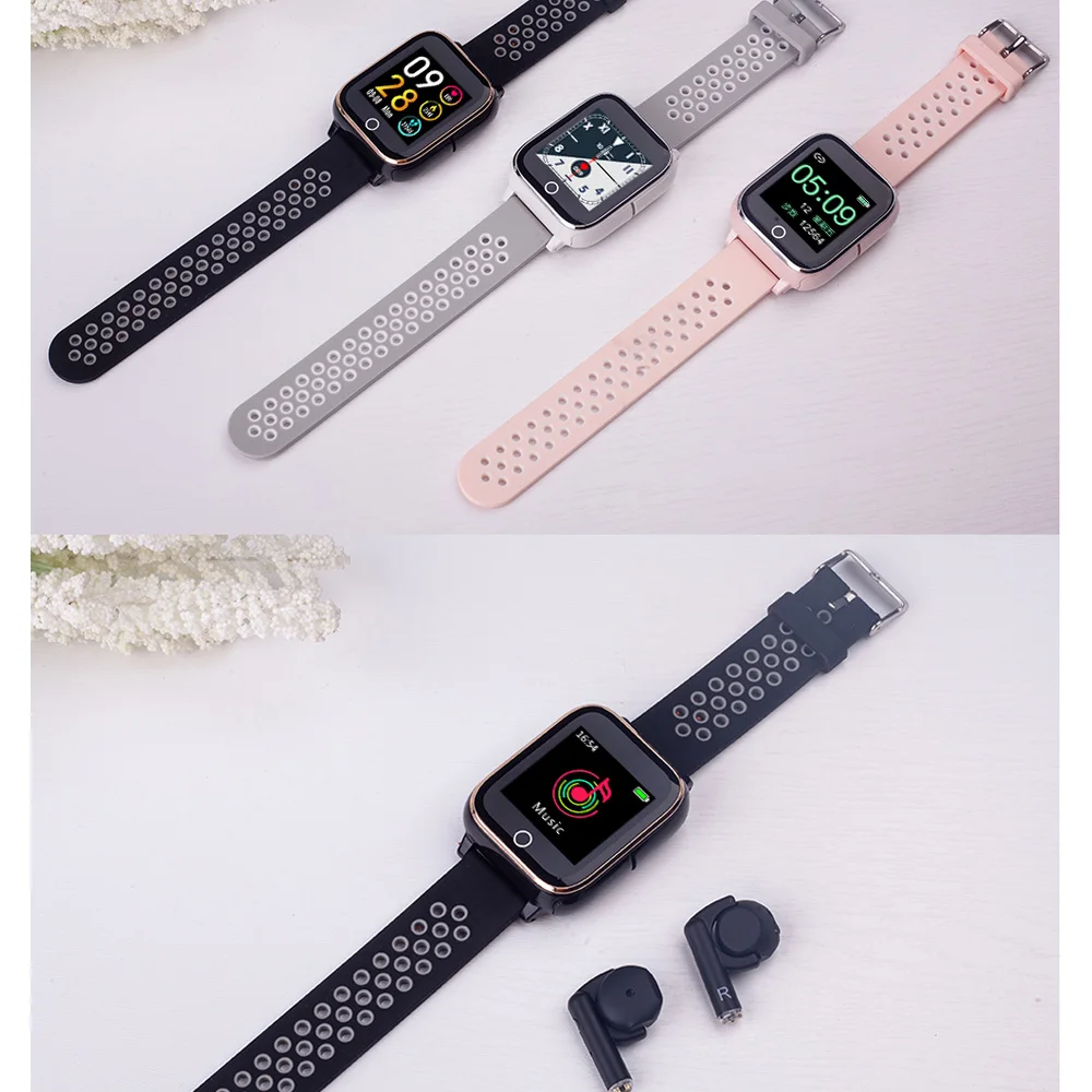 

PPM6 Bluetooth Headset Smart Watch Men Women MP3 Heart Rate Tracker Blood Pressure Full Touch Sport Smartwatch for Android IOS