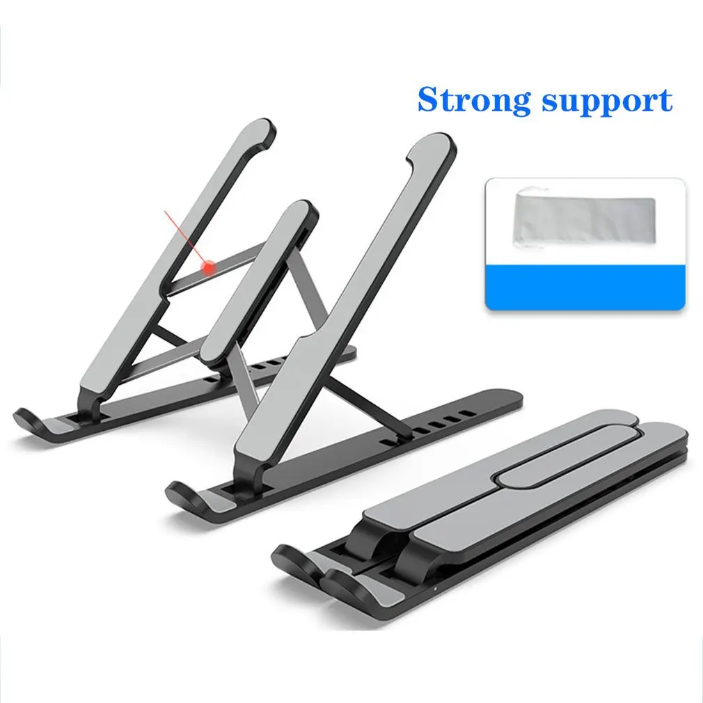

Portable Laptop Stand Foldable Support Base Notebook For Macbook Pro Lapdesk PC Computer Holder Cooling Pad Riser
