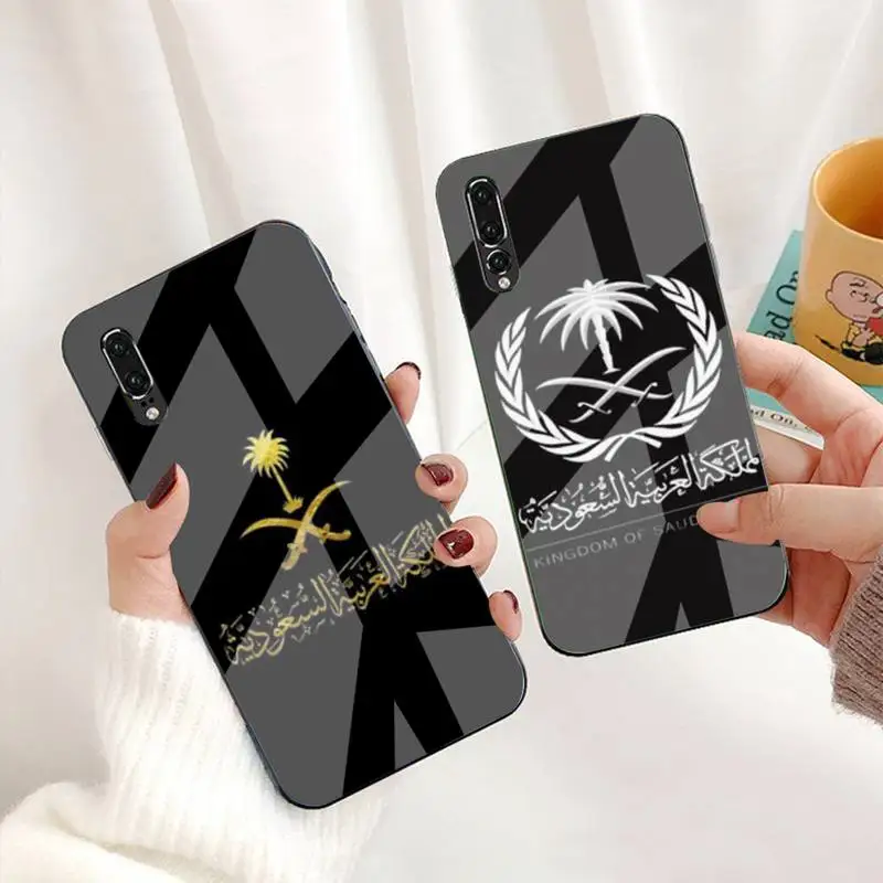 

Kingdom Of Saudi Arabia Flag Phone Case Tempered Glass For Huawei P9 10 Plus 20 Pro Mate9 10 20 20pro Honor7A 8X 9 10 Nova3i 5