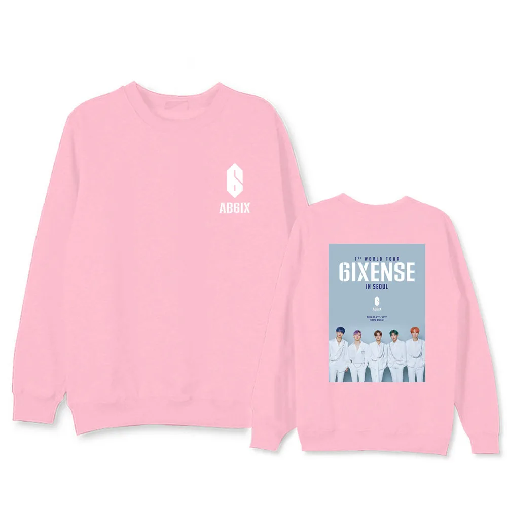 Новый Kpop AB6IX World tour 6IXENSE концертный свитер с круглым вырезом для женщин и мужчин