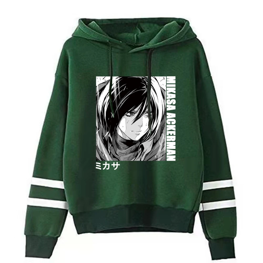 Mikasa Ackerman Attack on Titan Hoodies Sweetshirt Loose Harajuku Hoody Casual Hoodie Women
