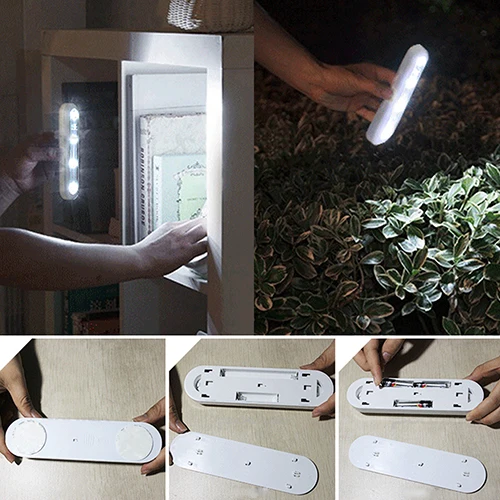 4 шт. светодиодный DIY приклеиваемый в любом месте 180 градусов панель сенсорный кран лампа-кнопка лампы