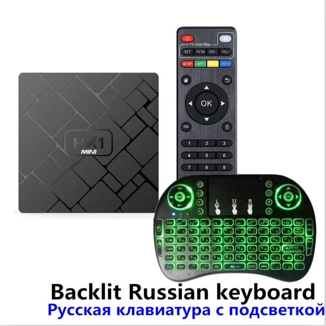 add Russian Backlit HK1 Мини Android 9,0 Smart tv BOX RK3229 четырехъядерный 2 Гб 16 Гб H.265 WiFi 4K медиаплеер HK1mini Netflix телеприставка PK H96 MAX - Цвет: add Russian Backlit