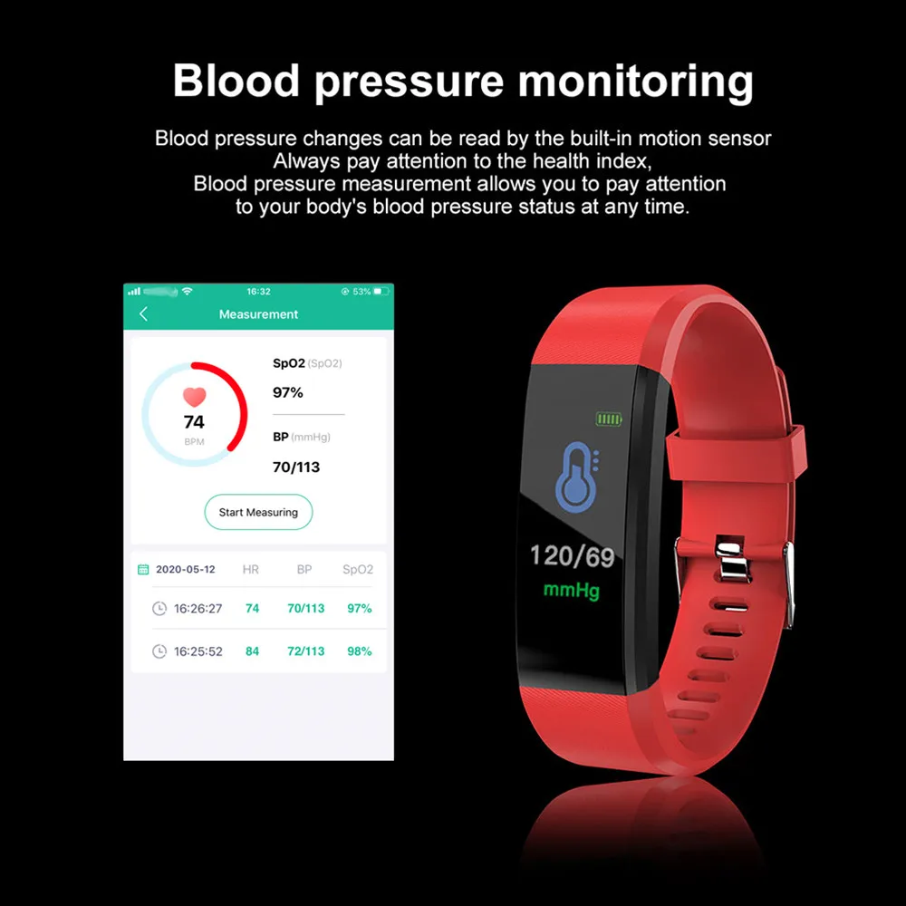 115 Plus Смарт часы Bluetooth спортивные здоровье смарт браслет пульсометр фитнес трекер