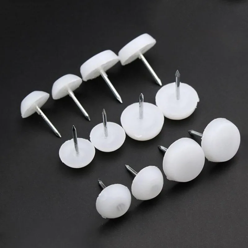 

10-30Pcs White Table Chiar Leg Anti-Slider Pad Floor Mat Door Buffer Furniture Protector Nail