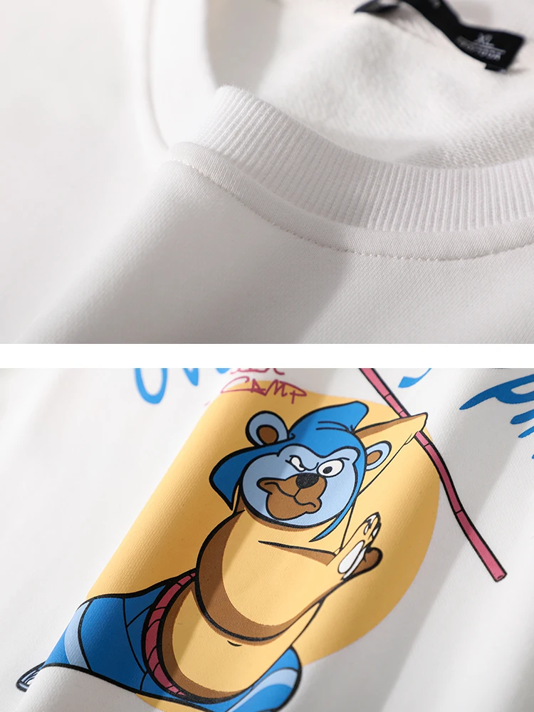 Pioneer Camp Anime Kung fu pattern Hoodies Men Graphic O Neck Casual Streetwear Autumn Chino Kunfu Sweatshirt AWY906366 | Мужская одежда