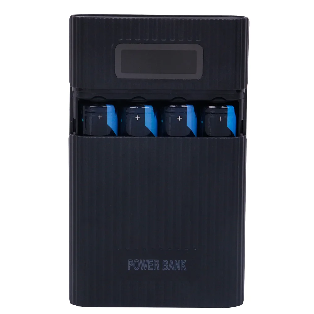 No Battery) 4 x 18650 Power Bank Box Kit Mobile Phone Charger Pover Bank Case DIY Powerbank Portable Poverbank Pover Power Bank
