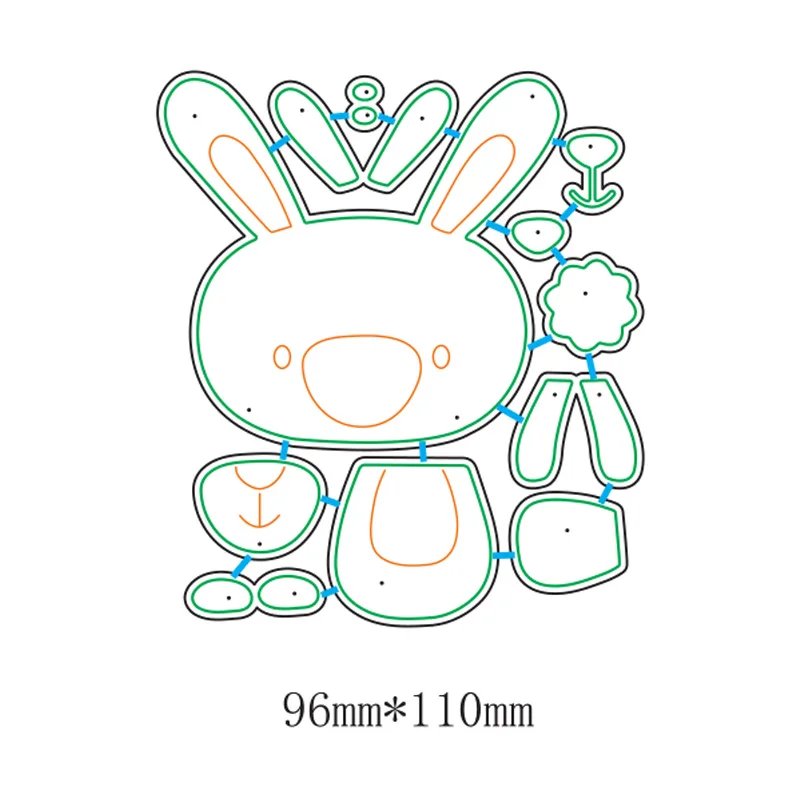 

Metal Cutting Dies Animal Rabbit Cute For DIY Scrapbooking Embossing Album Paper Cards Dies 2021 New