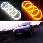 Для Fiat PUNTO mk2 1999 - 2010 Хлопок горки светодиодный двойной Цвет Ангел глаз белый янтарь сигнал поворота светильник