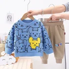 Весенние комплекты одежды для маленьких девочек, осенняя одежда для малышей, повседневный детский спортивный костюм для мальчиков, 2021