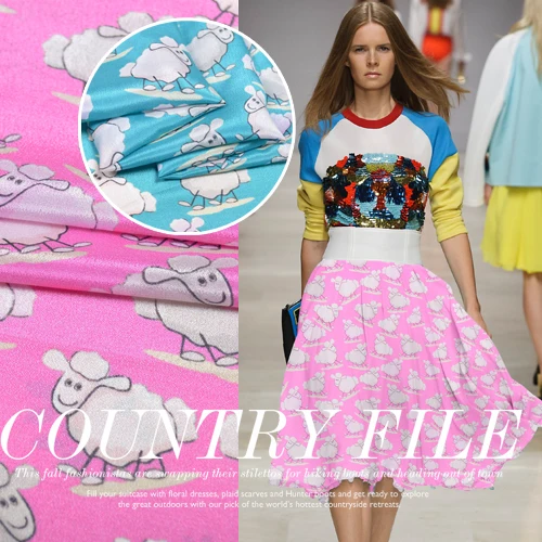 Ранняя весна новинка Шелковый крепдешин шелковая ткань Декор платье ткань|Ткань|