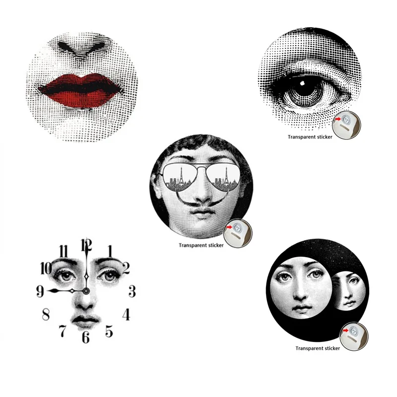 Милан Италия дизайнер fornasetti таблички узор обои разделенные картины настенные наклейки DIY Украшение стены 8 дюймов - Цвет: 4
