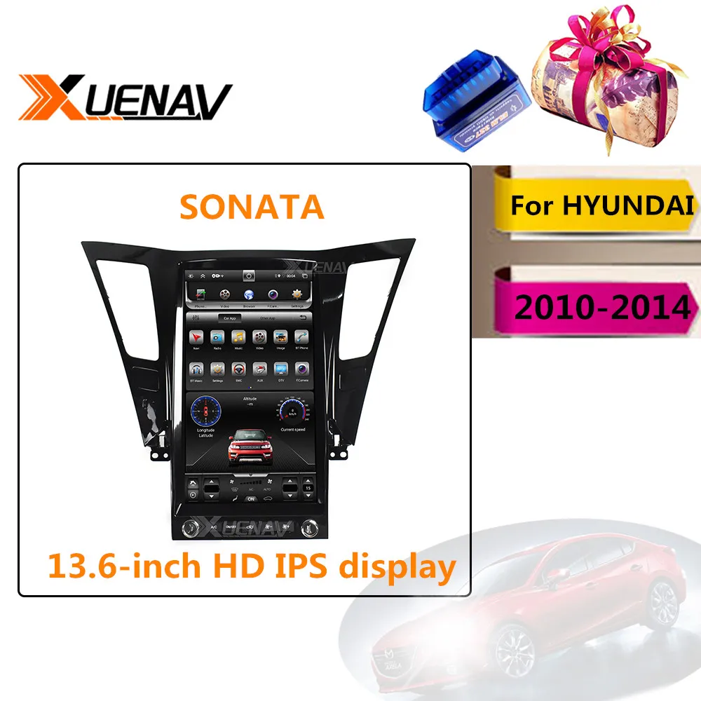 

Автомагнитола 2DIN, 13,6 дюйма, GPS-навигация, мультимедийный DVD-плеер для HYUNDAI SONATA 2010-2014