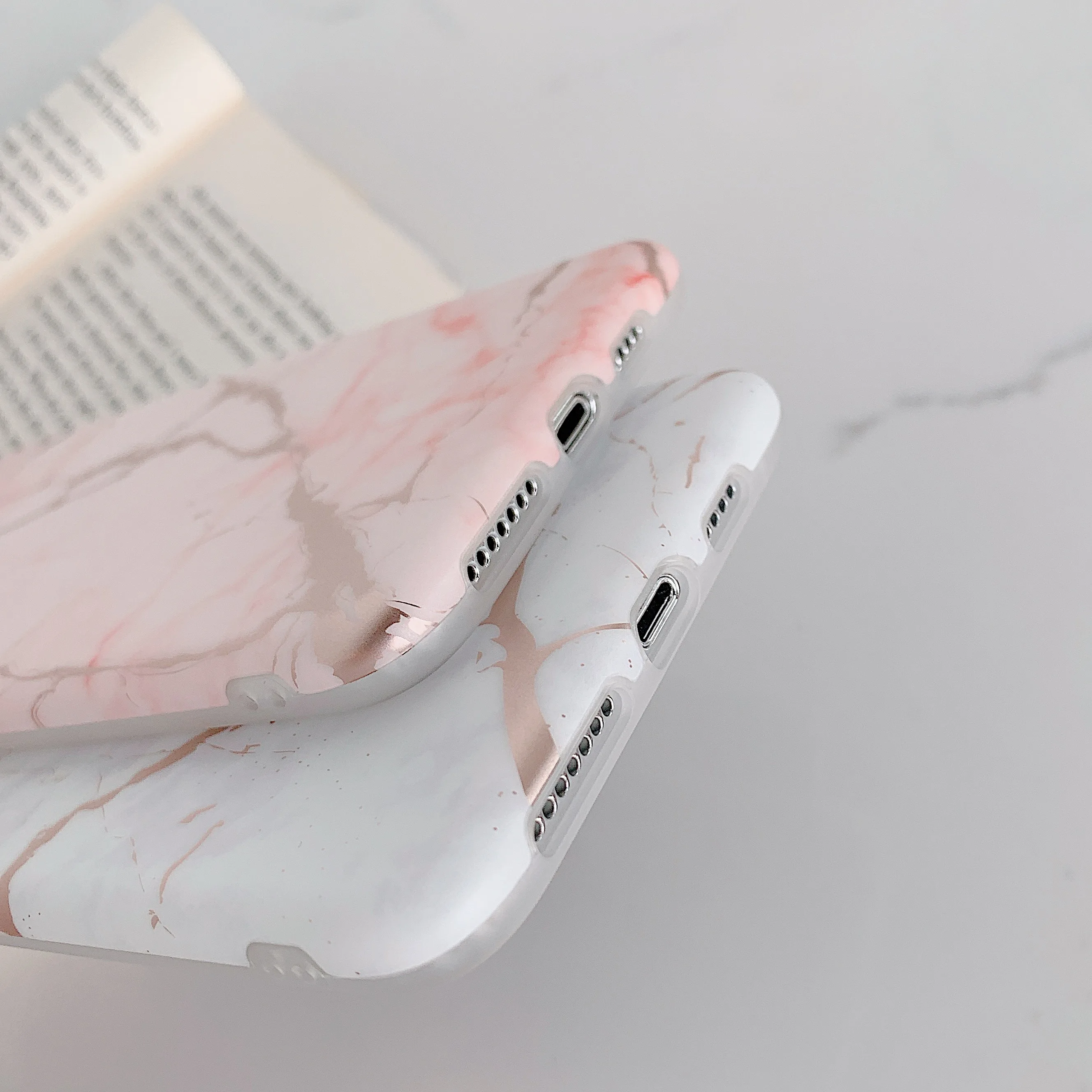 

COOLY Pink Marble Case For Huawei P20 Lite P30 Pro Back Cover on Nova 3e 4e White Black Shell Skin Matte IMD Silicon Phone Coque