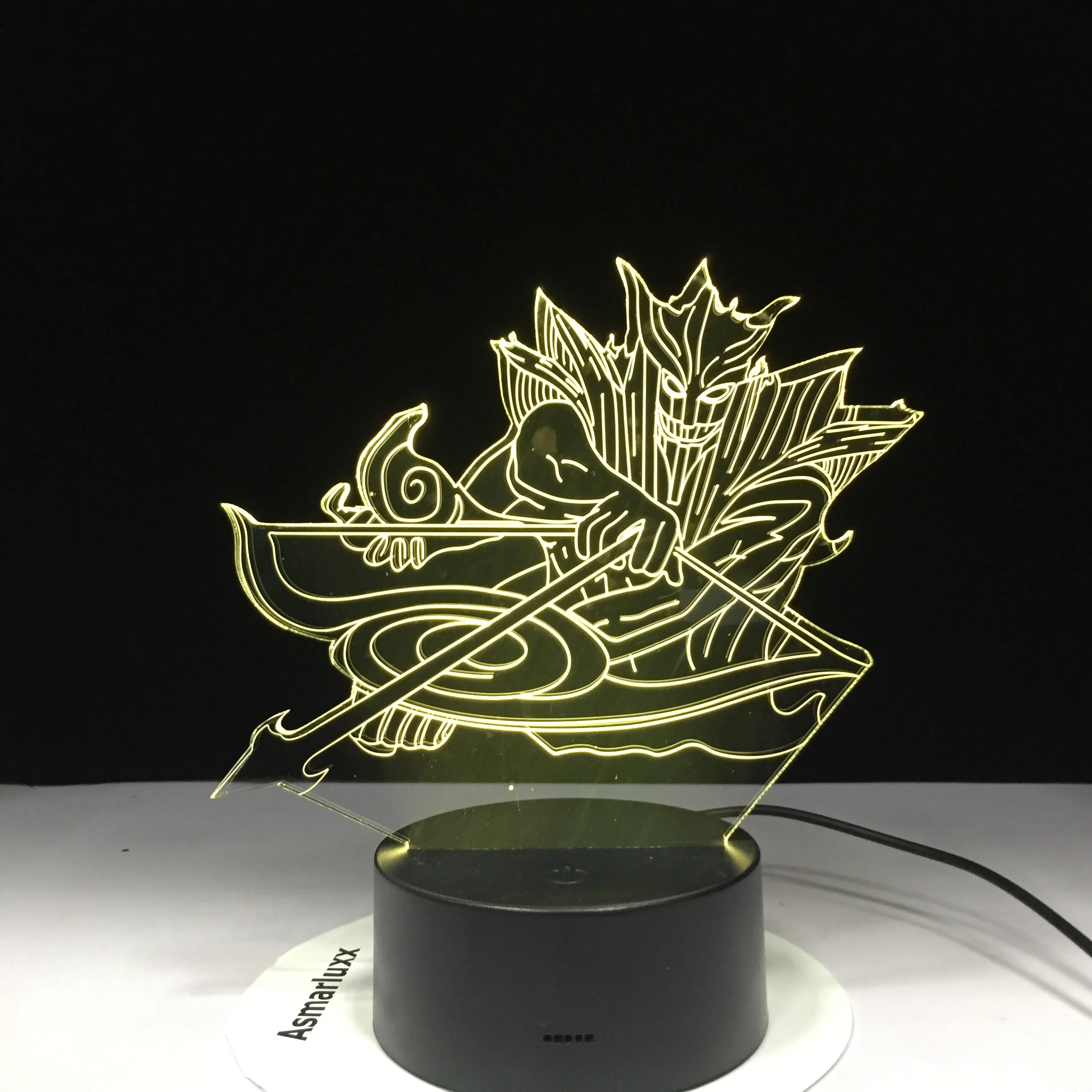 Светодиодный ночсветильник с 3D рисунком аниме Susanoo Наруто лампа для смены цветов