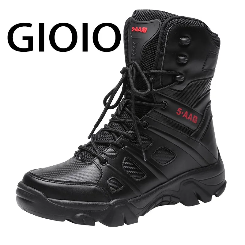 

Military Boots Men Tactical Boots Military Training Wearable Desert Combat Boots Big Size 39-47 Men Shoes botas montaña hombre