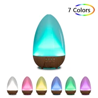 usb air humidifier electric mini wood grain aroma diffuser essential oil aromatherapy cool mist maker with 7 led light for home