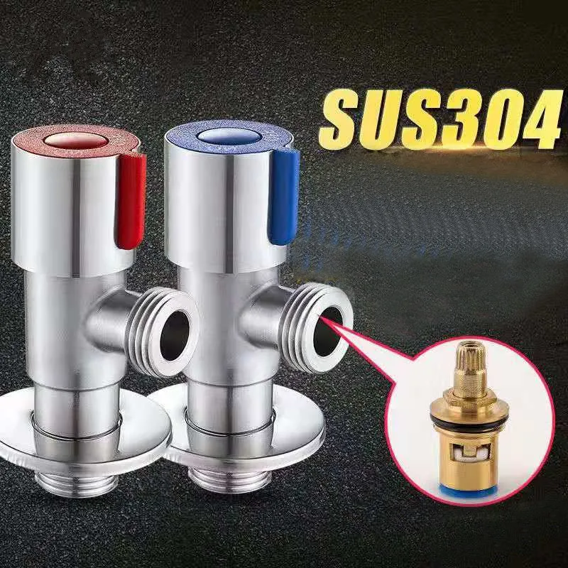 Угловой клапан матовый треугольный горячий и холодный угловой для воды