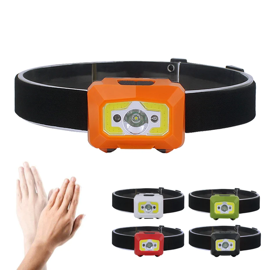 

Налобный фонарь XPE + COB с аккумулятором 18650 и датчиком движения