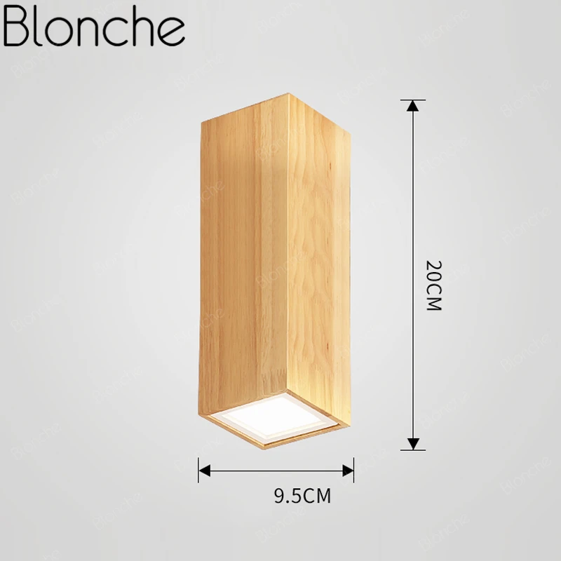 Square H20cm Современный потолочный светильник деревянный светодиодный потолочный светильник для гостиной спальни коридор 3 Вт черный/белый домашний Декор Светильник ing простые светильники - Цвет корпуса: Square H20cm