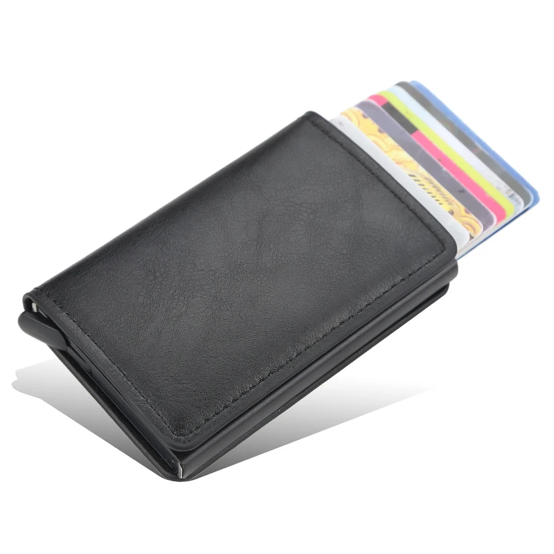 

Smart Wallet Men Women Card Holder Wallet Multi-functional Aluminum Business Bank Card Case CreditCard Cardholder Male Purses