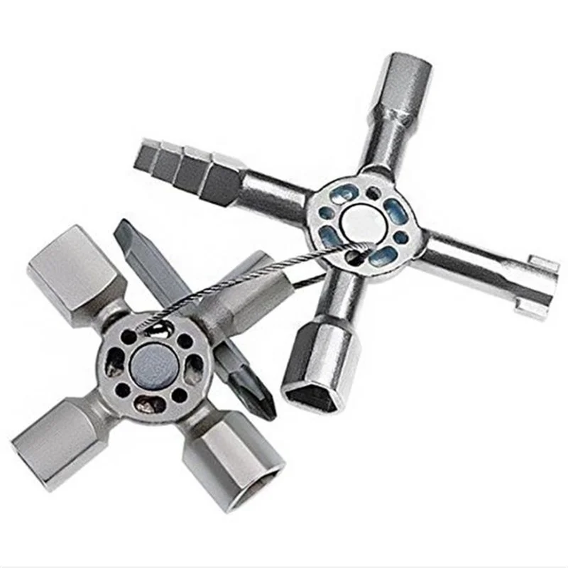 

10-in-1 Multifunctional Torque Wrenches Cross Key Train Door Key Tools Cross Key