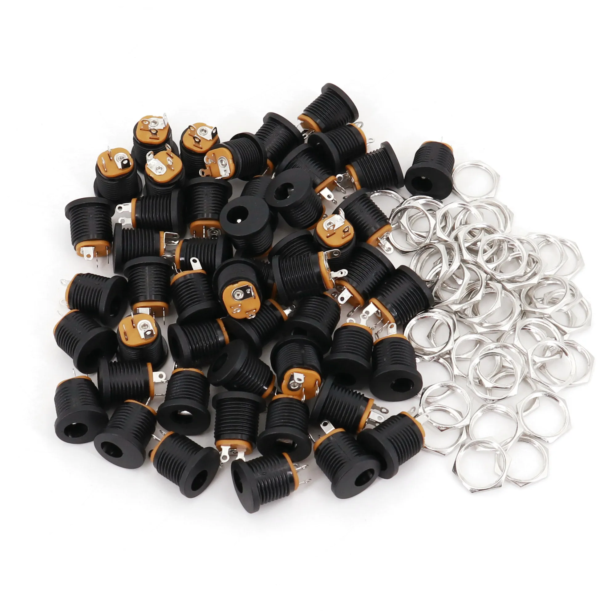 50Pcs DC-022 5.5 x 2.1mm Panel Mount 3-Pin Round DC Power Jack Socket Connector | Обустройство дома