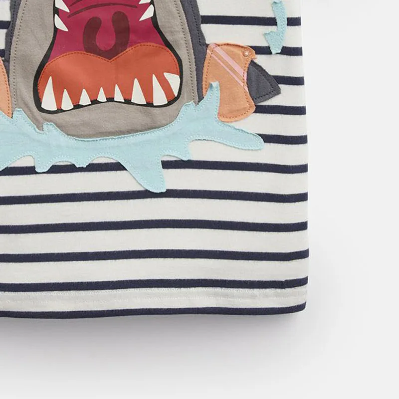 Little maven Shark Pattern Ropa para niños Camiseta de verano manga corta algodón niños|Футболки для мальчиков| |