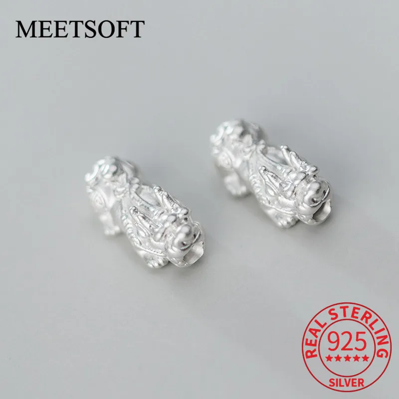 MEETSOFT модные подвески из стерлингового серебра 999 пробы с изображением