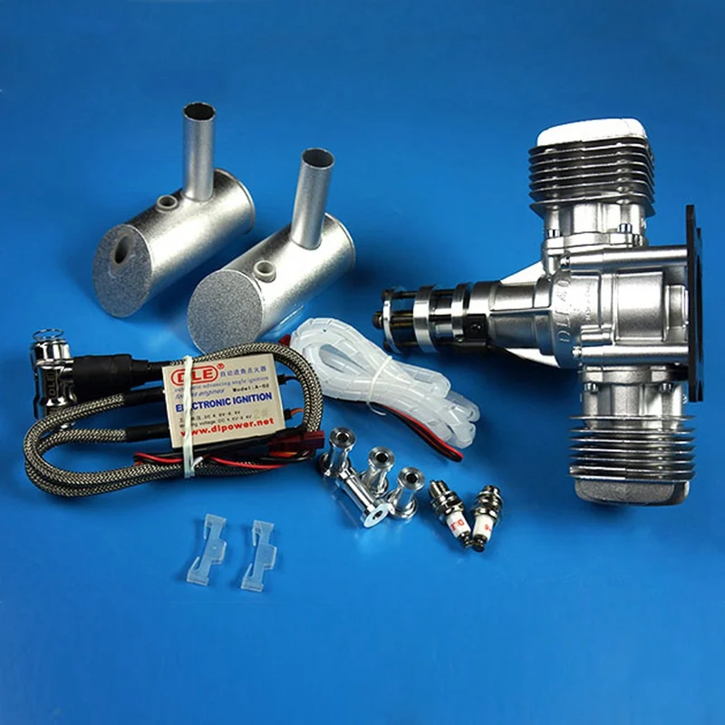

DLE Gasoline Engine DLE40 40CC Single Cylinder Two-Stroke Side Exhaust Air-cooled Hand Start With Ignition and Exhaust Pipe