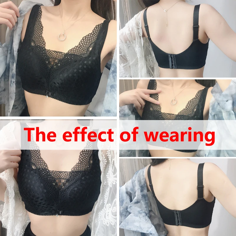 Бюстгальтер с большой грудью тонкий женское нижнее белье без стальных колец для