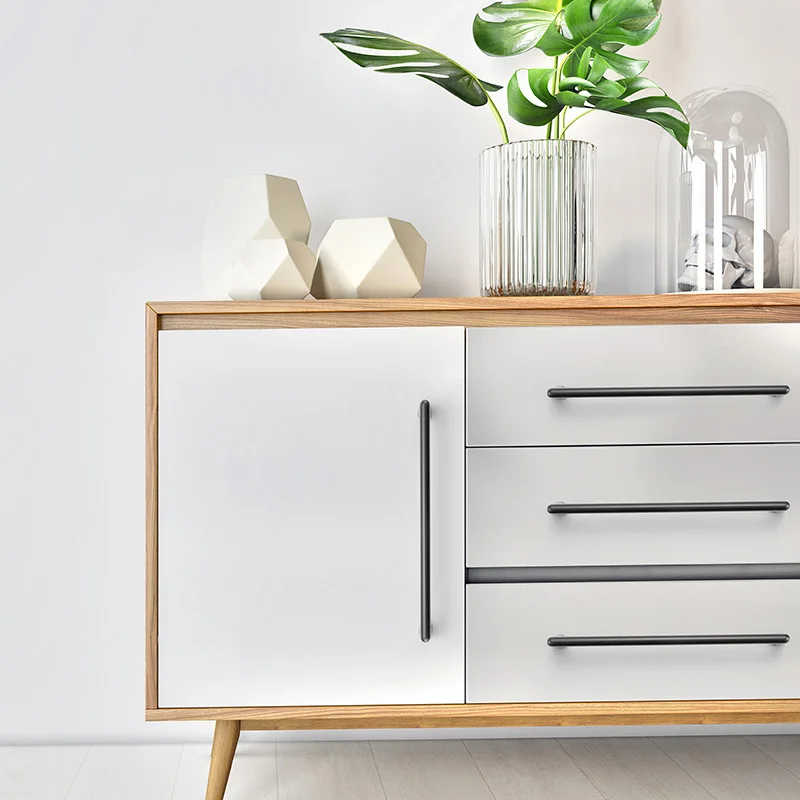 Современные Простые мебельные ручки черные золотые кухонные шкафов и ручек