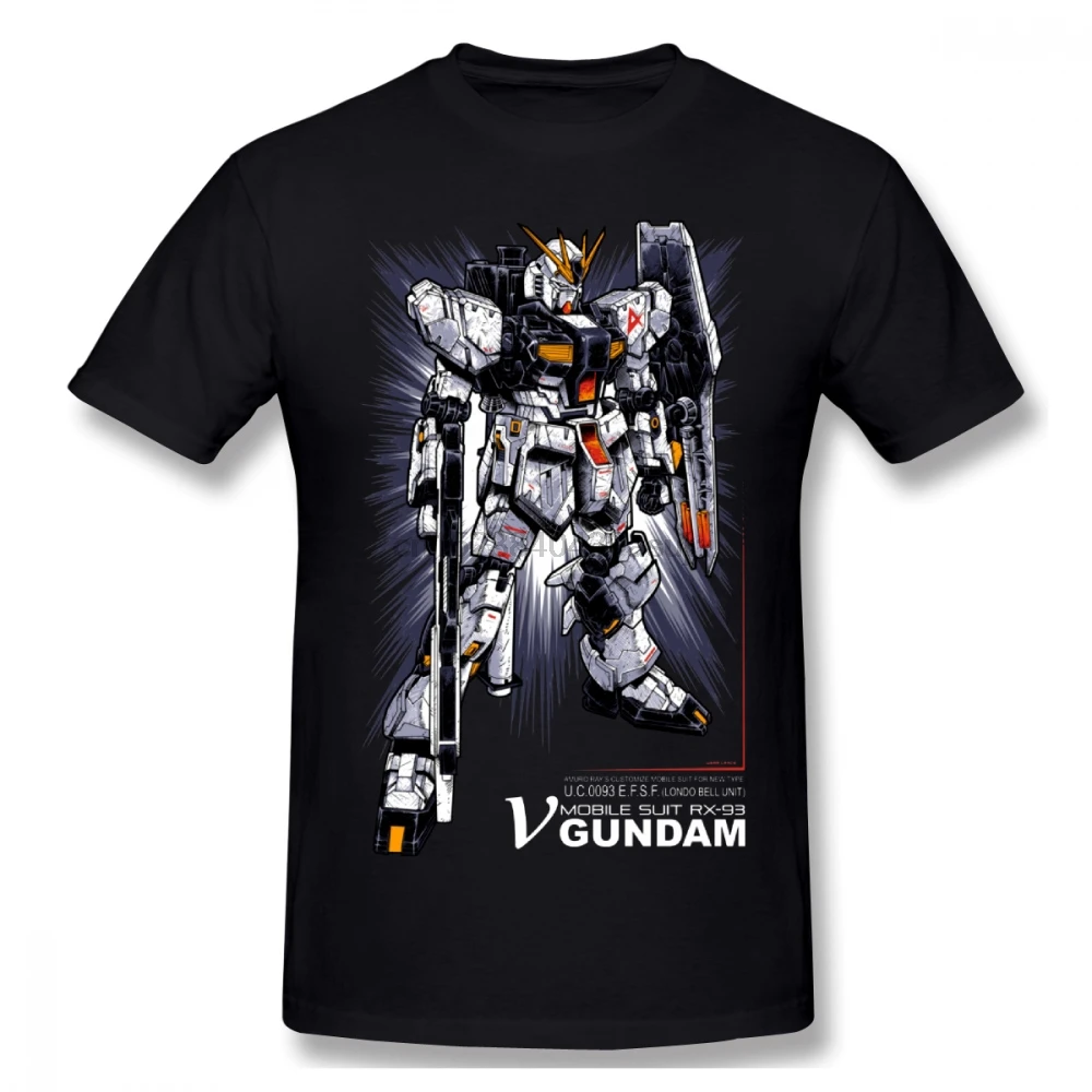 Nu Gundam Мужская футболка новый стиль Camiseta Masculina 4XL 5XL 6XL хлопок Crewneck пользовательские
