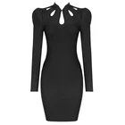 Платье-мини женское, с длинным рукавом, Осень-зима