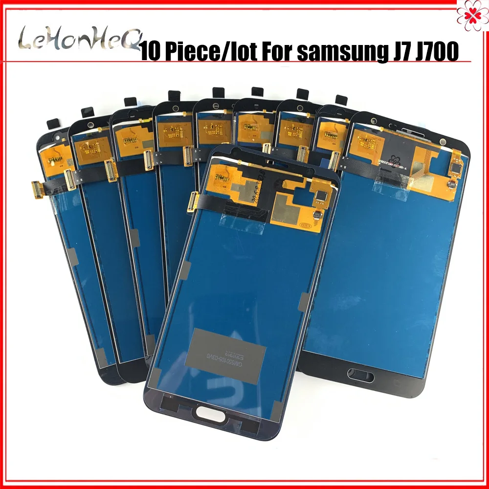 10 шт./лот ЖК дисплей для samsung Galaxy J7 2015 J700 J700M J700H J700T с сенсорным экраном дигитайзер