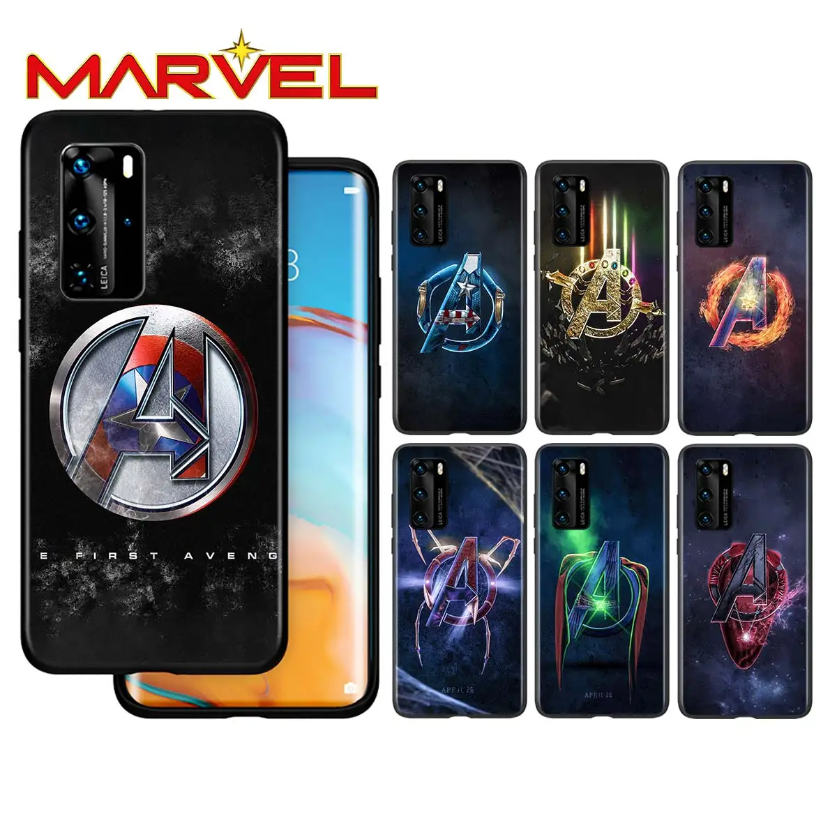 

Marvel Avengers logo Style for Huawei P40 P30 P20 Pro P10 P9 P8 Lite E Pro P Smart Z Plus 2020 2019 Phone Case