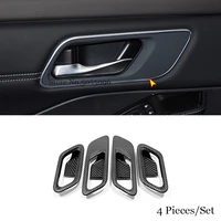 for nissan rogue x trail t33 2021 2022 abs carbon fiber car inner door bowl protector frame cover trim car styling accessories