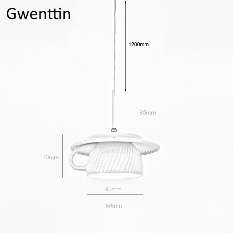 Керамика кафе чашки подвесной светильник для Обеденная бар Кухня светильники