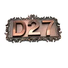 Дверная табличка с номером дома, 3D адресный номер двери, металлическая табличка, трехзначный ABS пластик, Красный медный цвет