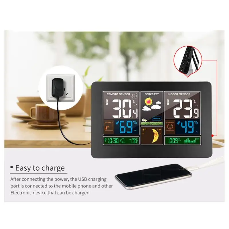 Погодная станция с термометром и гигрометром декоративные часы для барометр