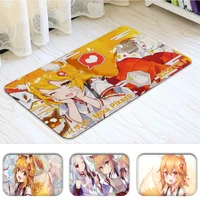 anime the helpful fox senko printed flannel floor mat bathroom decor carpet non slip for living room kitchen welcome doormat
