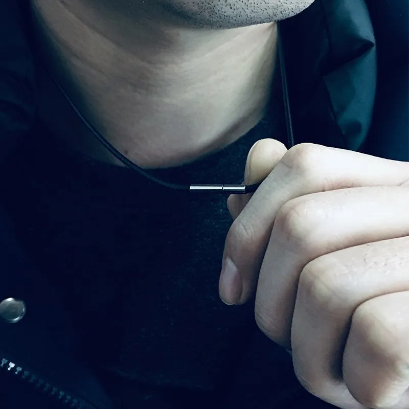 ZABRA дополнительный подарок кожаный шнур 316 ожерелье из нержавеющей стали с