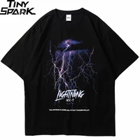 men t shirt 2021 hip hop streetwear thunder lightning t shirt harajuku tshirts summer short sleeve casual cotton tops tees black