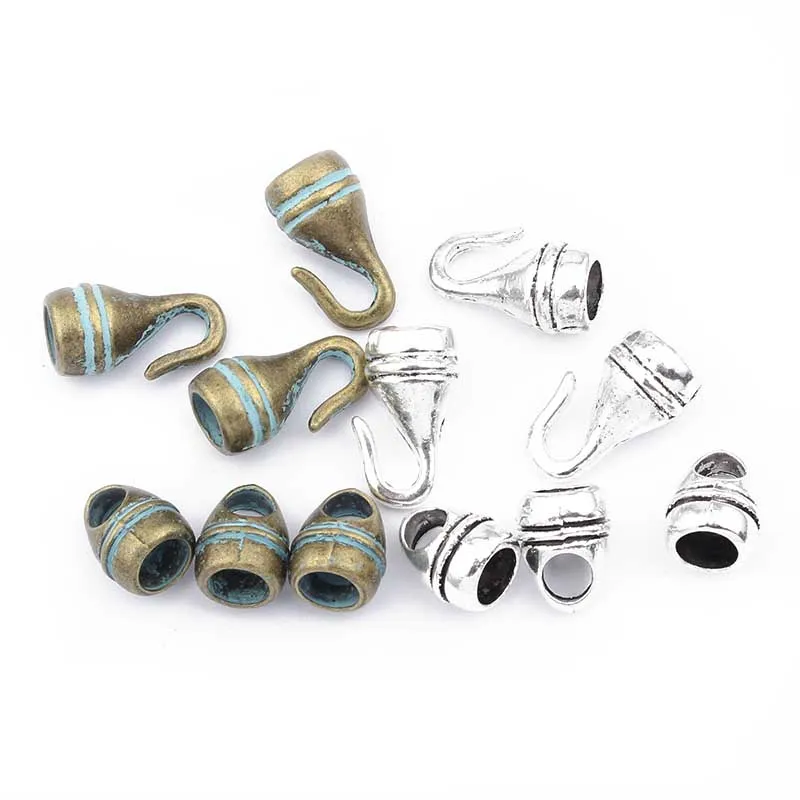 5 комплектов тибетский серебряный/Бронзовый патина застежка-крючок для браслета